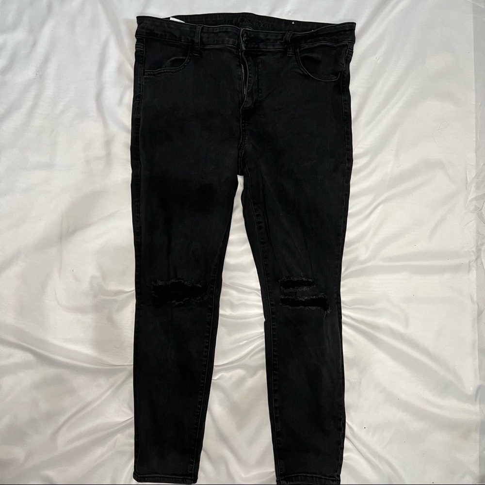 American Eagle Black Ripped Jeans